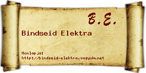 Bindseid Elektra névjegykártya